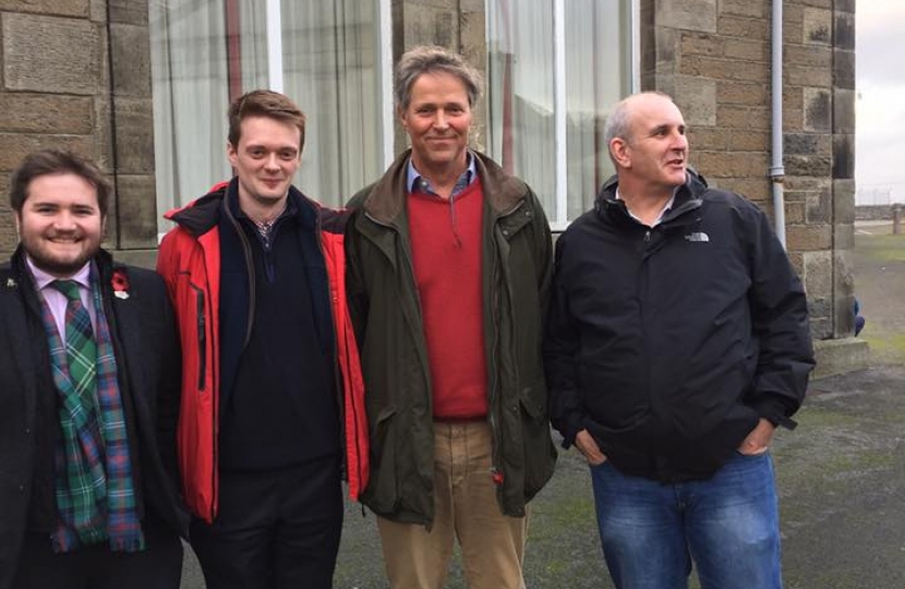 Councillors Struan Mackie, Callum Smith and Andrew Sinclair with Edward Mountain MSP