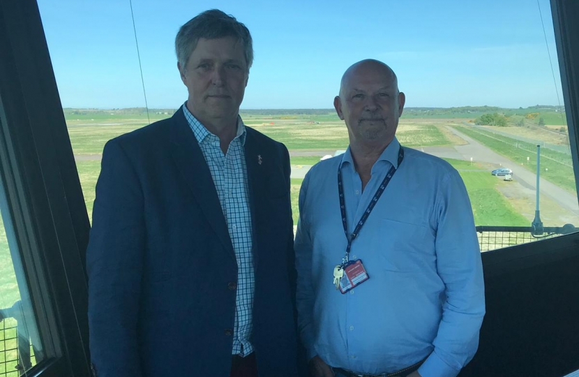 Edward Mountain MSP at Inverness Airport Air Traffic Control 