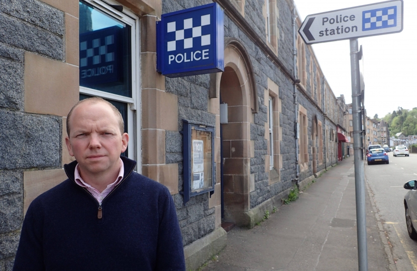 Donald Cameron MSP at Oban Police Station