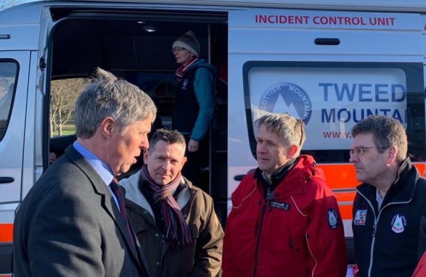 Edward Mountain MSP with Scottish Mountain Rescue and Mountaineering Scotland representatives