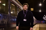 Councillor Mackie at Inverness Station